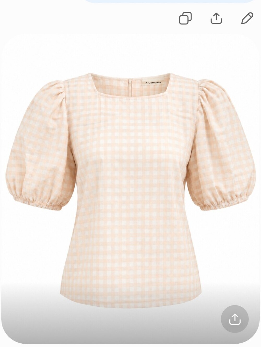 X-Company women's pastel gingham blouse size L
